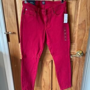 GAP Denim Legging‎ Skimmer Stretch Red Jeans Size 27 Regular New